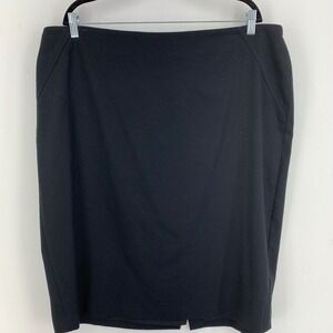 Talbots Womens 20W Black Wool Pencil Skirt Business Casual Lined Career Stretch